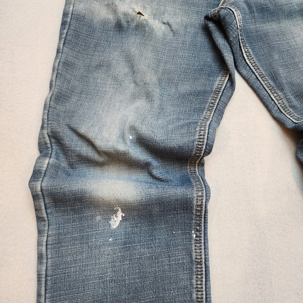 Weatherproof Vintage Fleece Lined Jeans Men's 32x32 Regular Fit Distressed Blue
